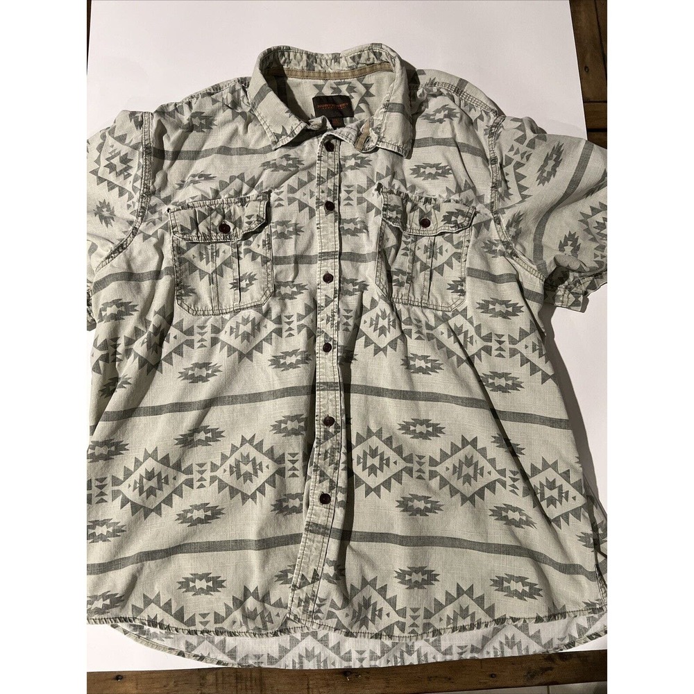 Northwest Territory Aztec Mens Shirt Size 3XLShort Sleeve Geometric Western
